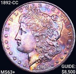 1892-CC Morgan Silver Dollar CHOICE BU+