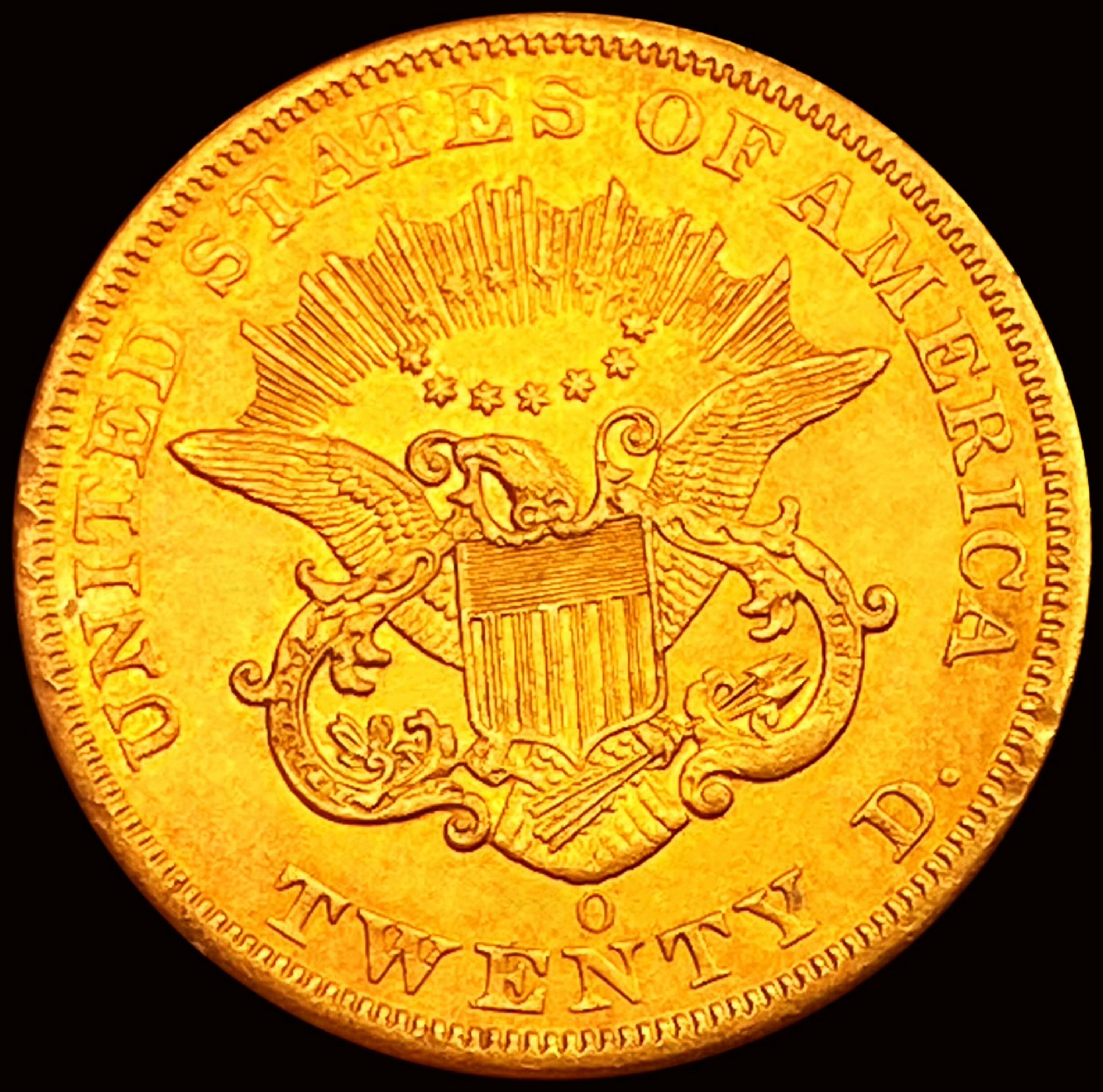 1850-O $20 Gold Double Eagle CHOICE BU
