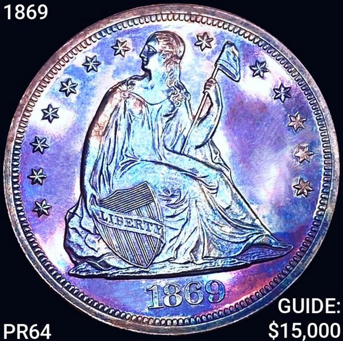 1869 Seated Liberty Dollar GEM PROOF