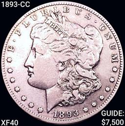 1893-CC Morgan Silver Dollar NEARLY UNCIRCULATED