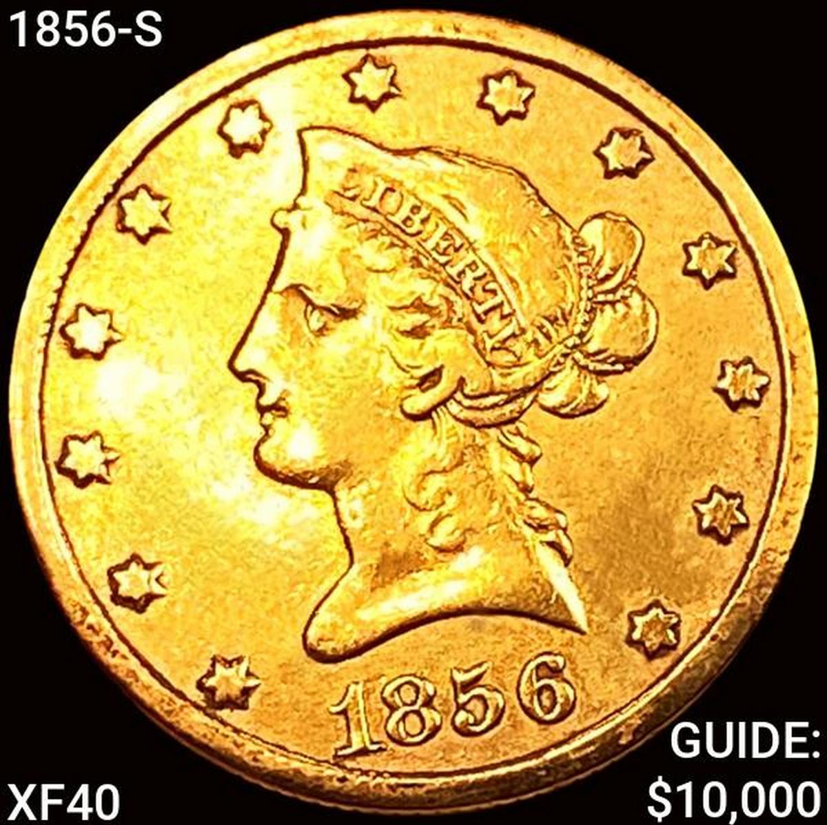 1856-S $10 Gold Eagle NEARLY UNCIRCULATED