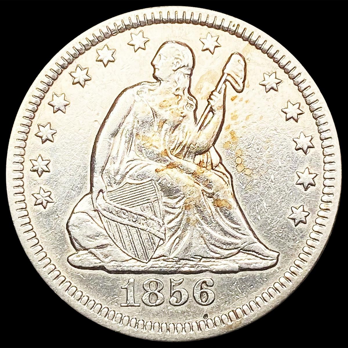 1856-O Seated Liberty Quarter CHOICE AU