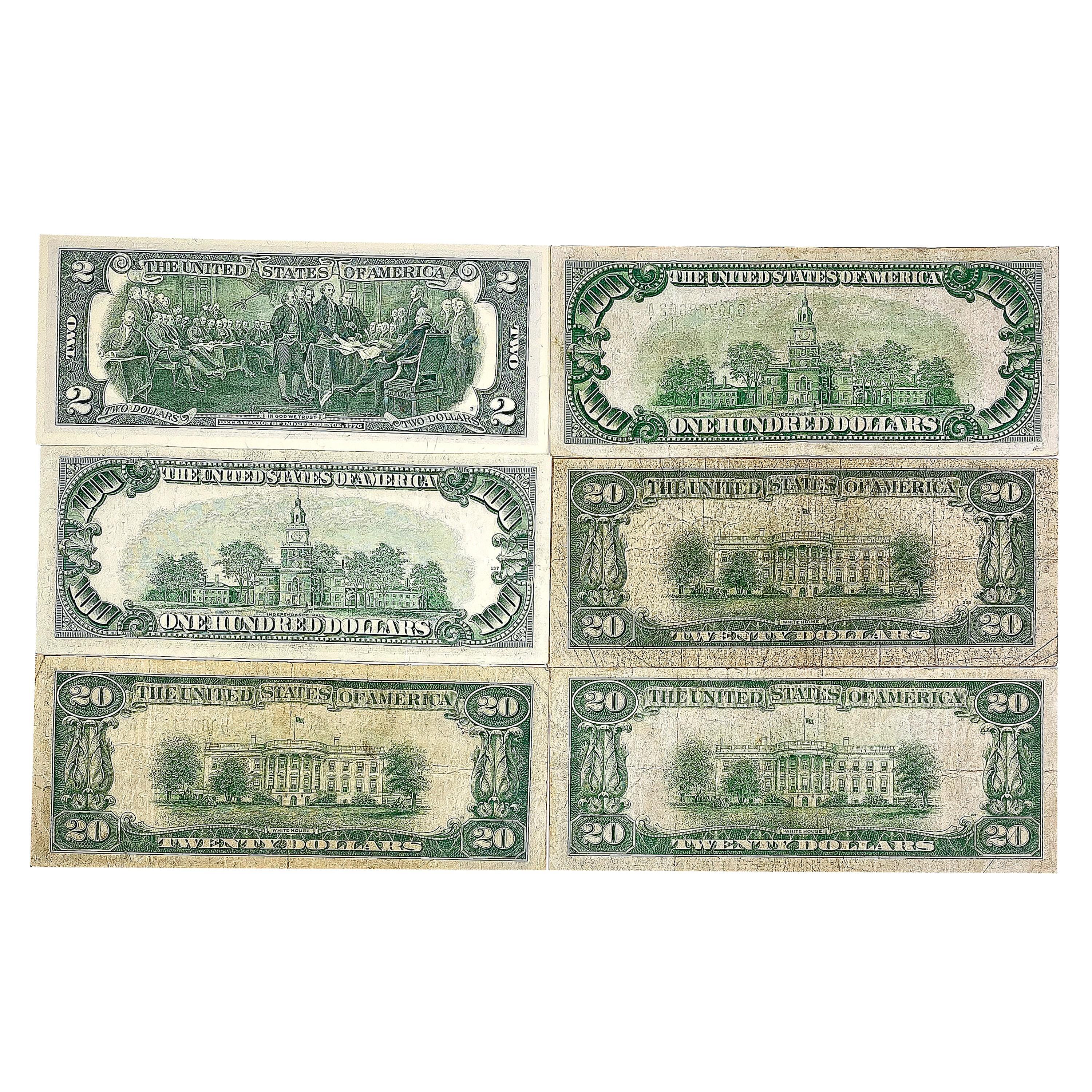 1928-2013 M Large US Currency Collection, Some Graded [61 Bills]