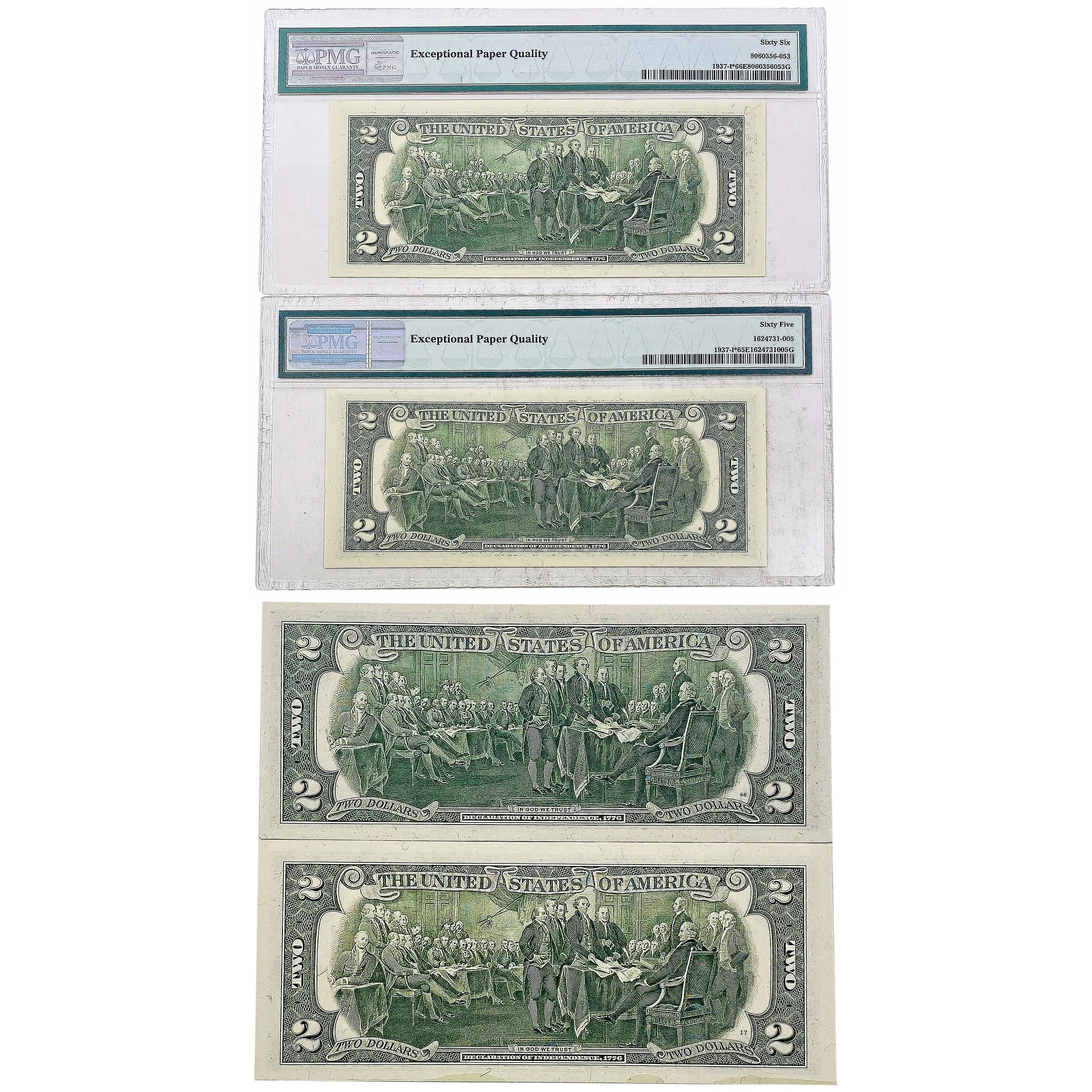 1874-2003 M Varied US Currency Graded and Raw [51 Bills] PMG,PCGS VG-MS 8-67