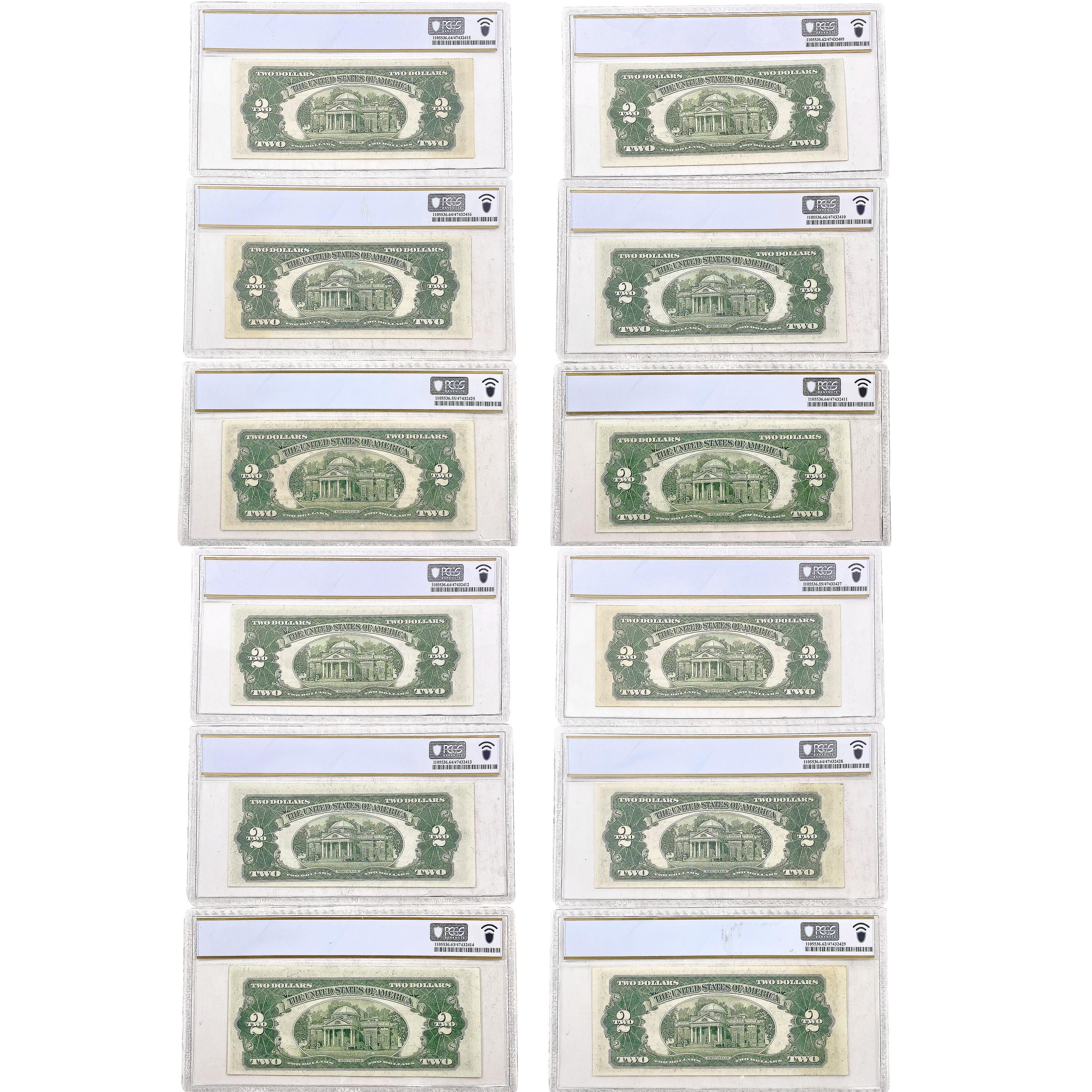 1874-2003 M Varied US Currency Graded and Raw [51 Bills] PMG,PCGS VG-MS 8-67