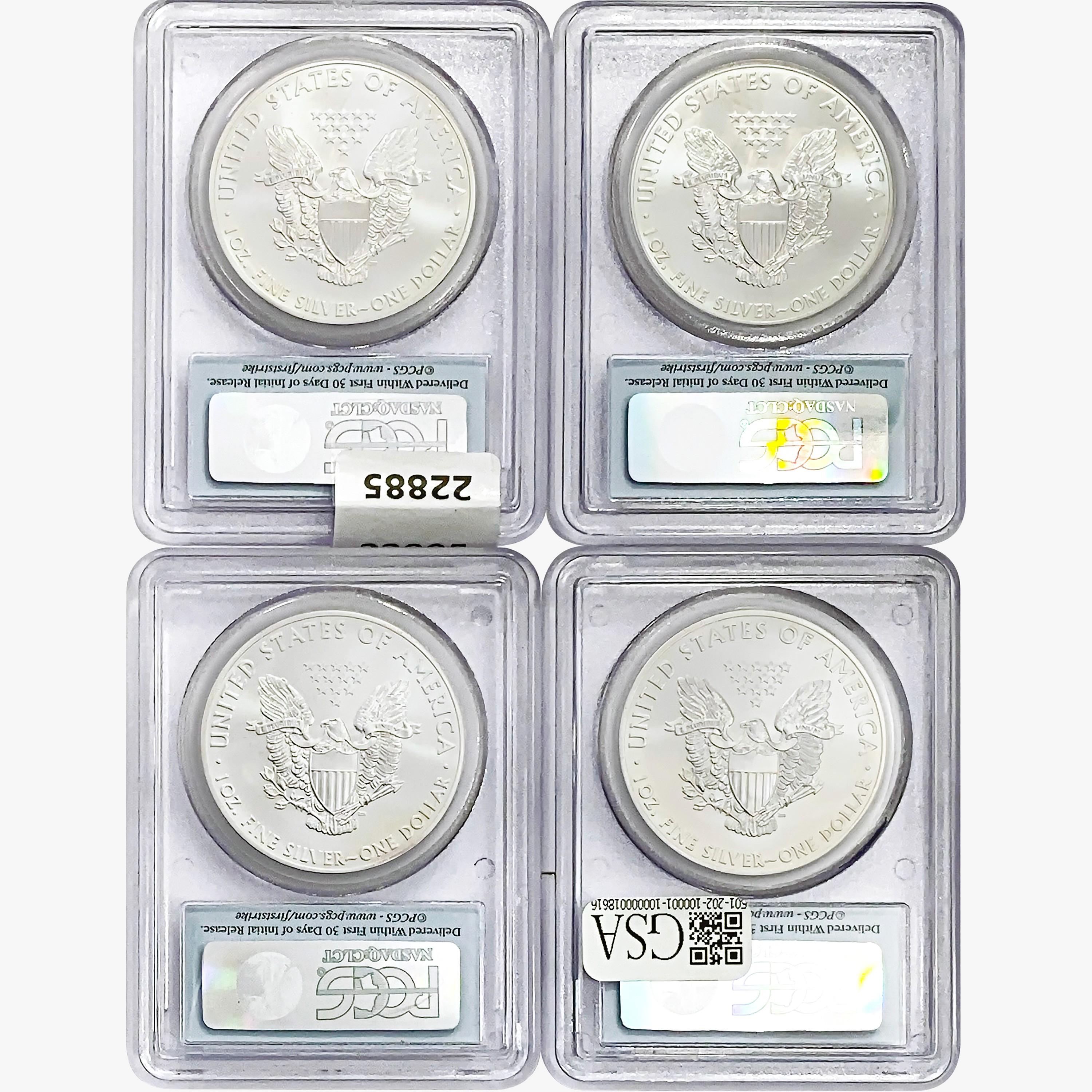 2014 (S) [4] Silver Eagle PCGS MS69 First Strike