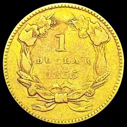 1855 Rare Gold Dollar LIGHTLY CIRCULATED