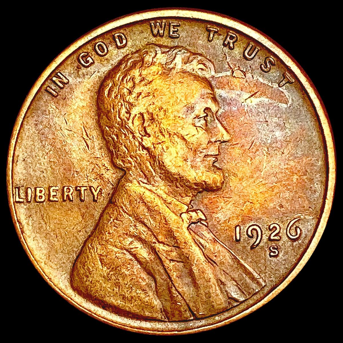 1926-S Wheat Cent CLOSELY UNCIRCULATED