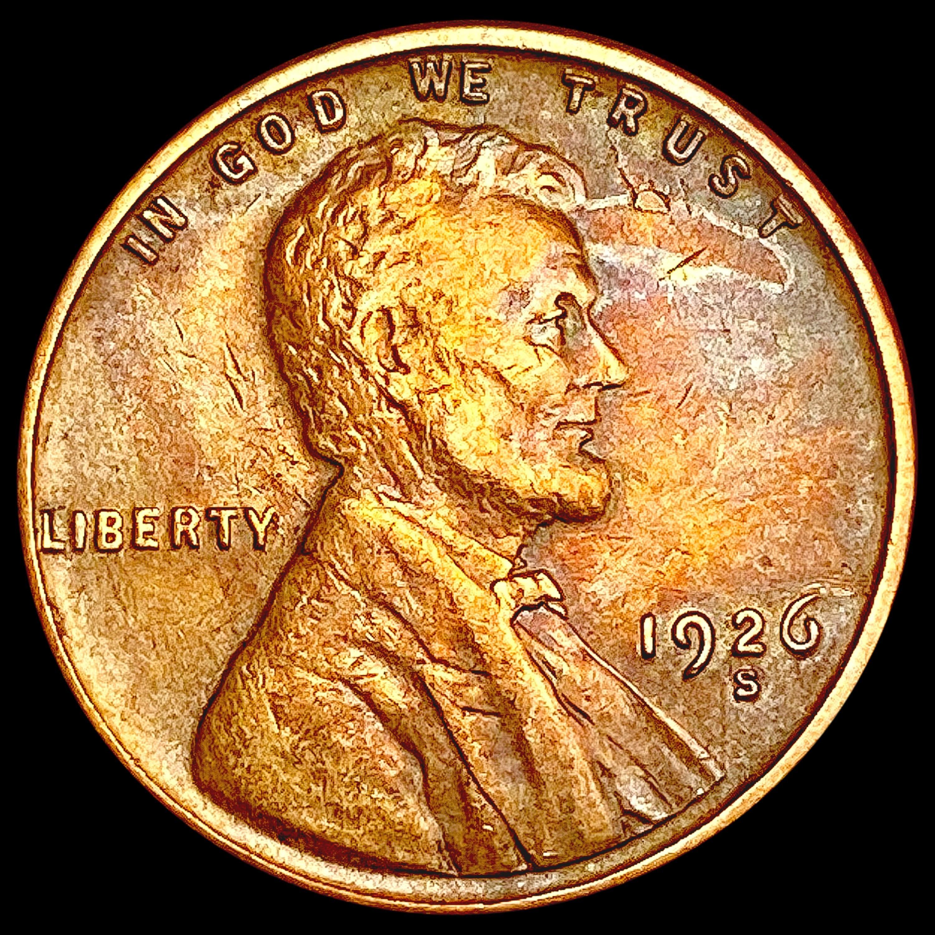 1926-S Wheat Cent CLOSELY UNCIRCULATED