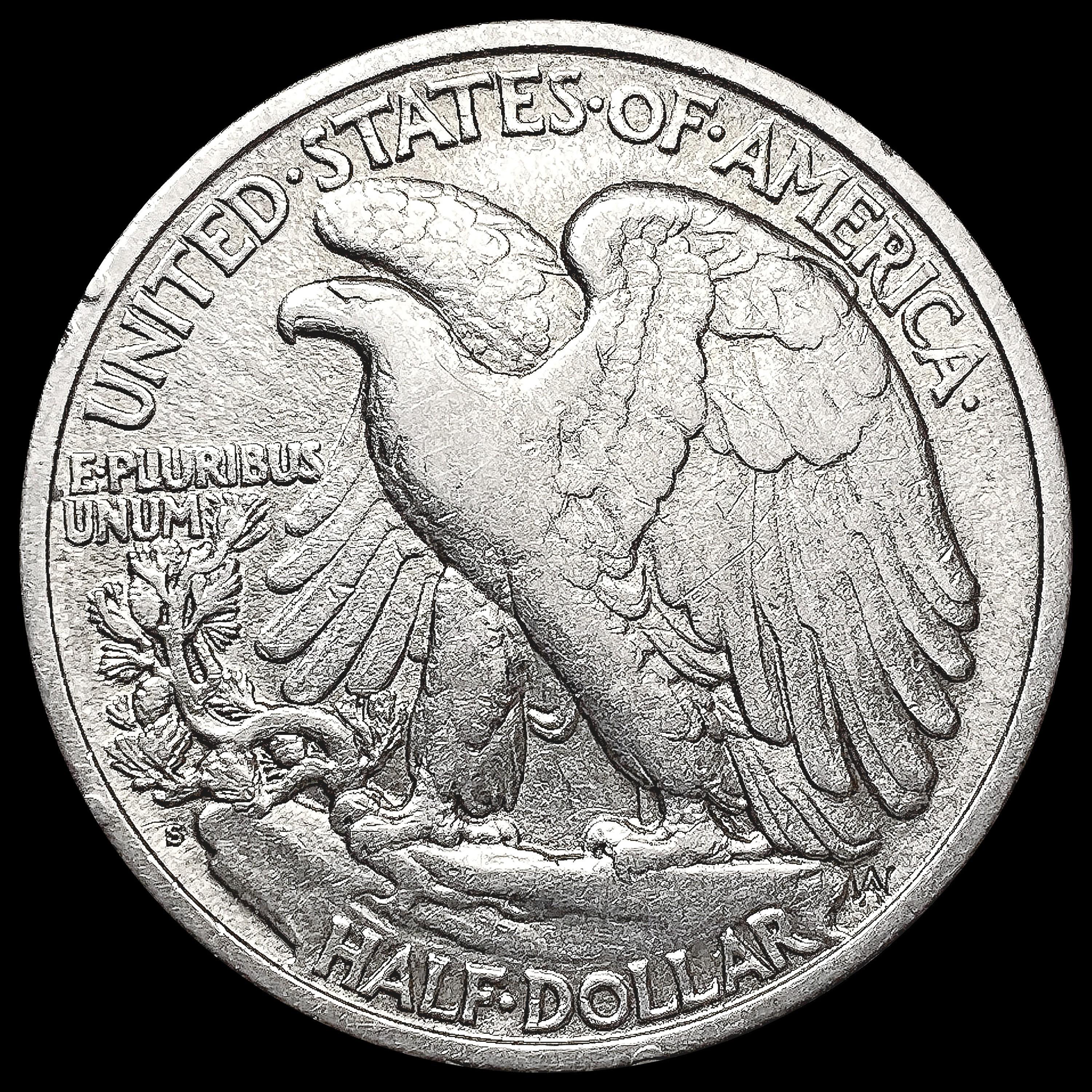 1917-S Walking Liberty Half Dollar CLOSELY UNCIRCU