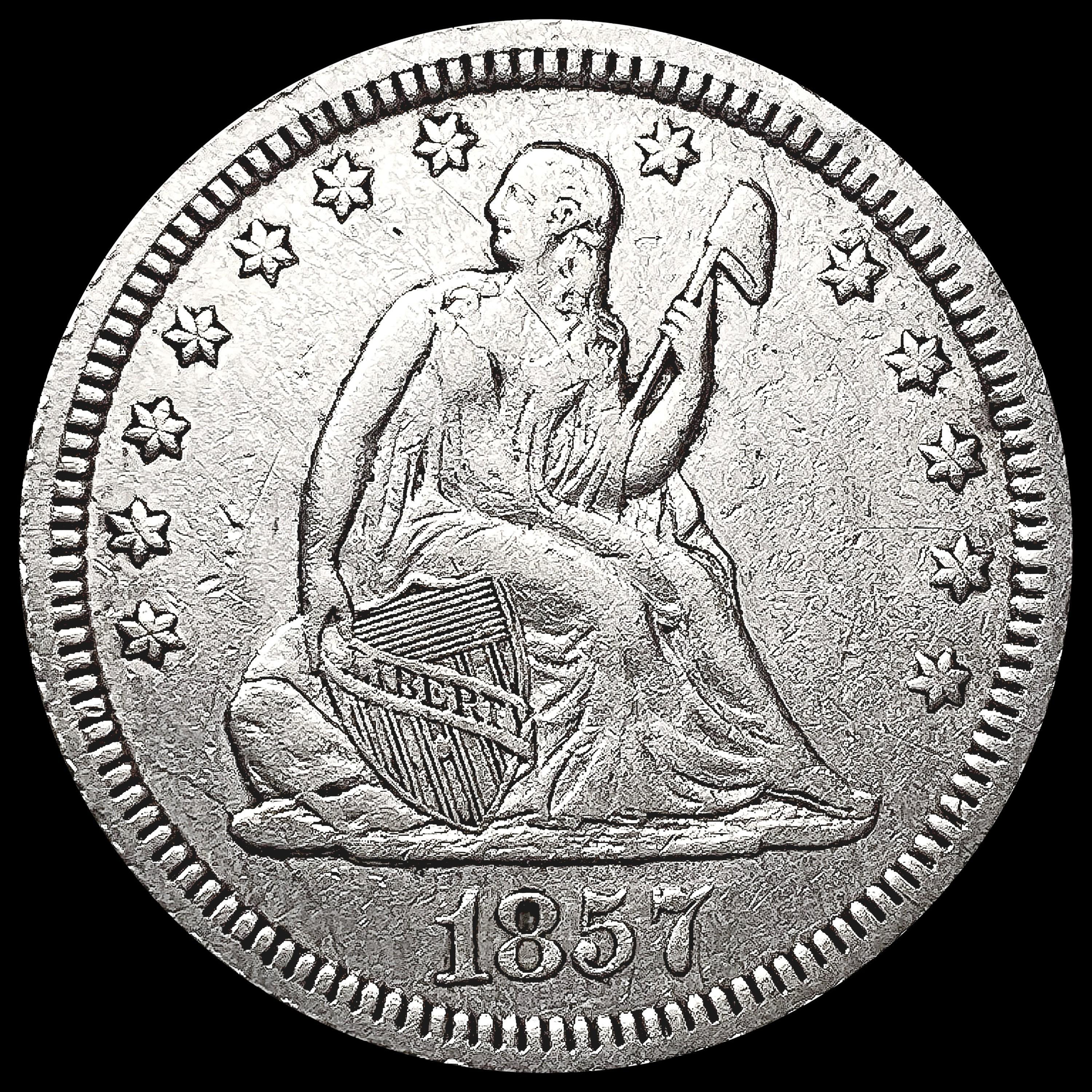 1857 Seated Liberty Quarter CLOSELY UNCIRCULATED