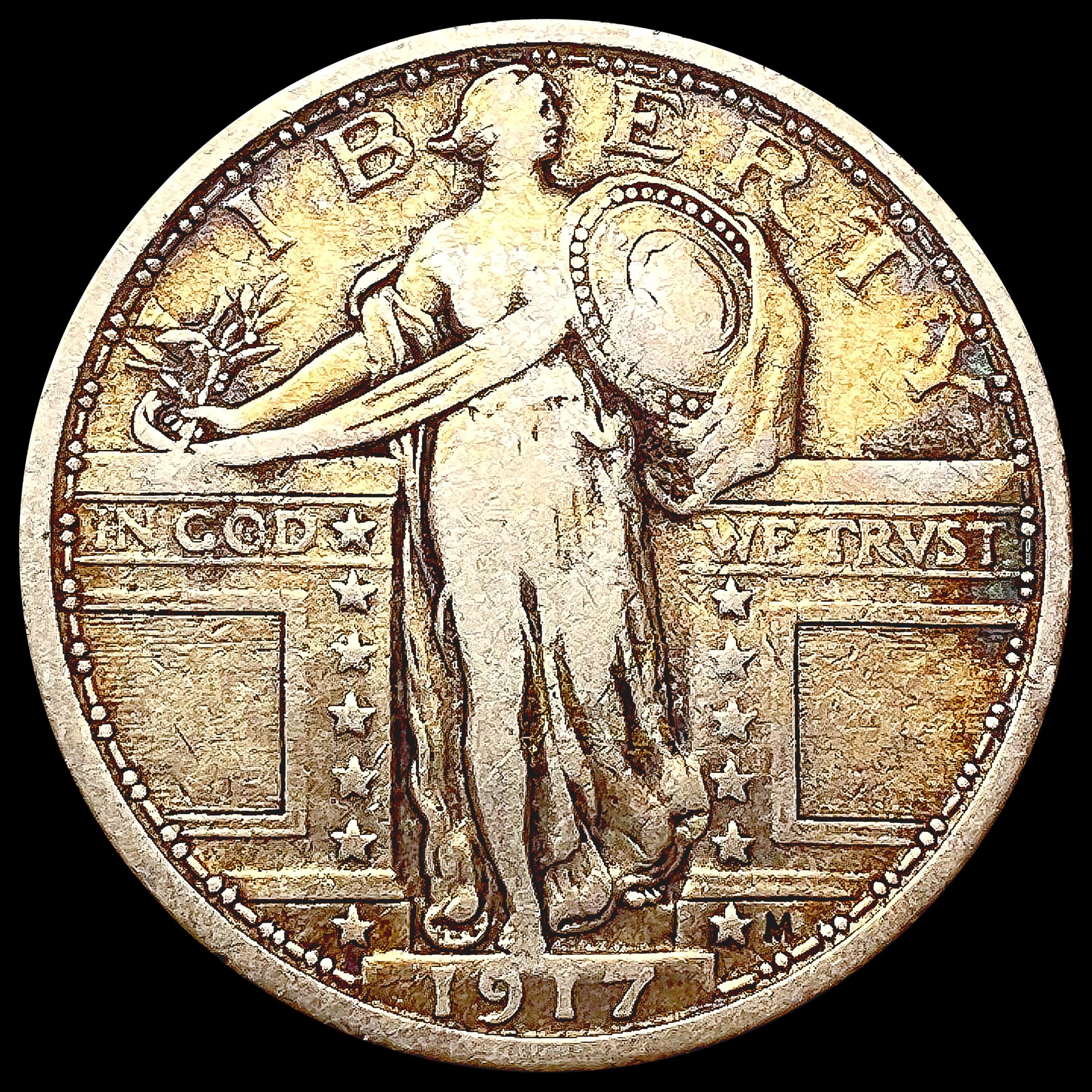 1917 Standing Liberty Quarter NICELY CIRCULATED