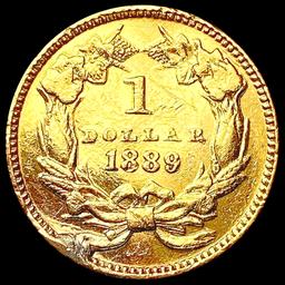 1889 Rare Gold Dollar CLOSELY UNCIRCULATED