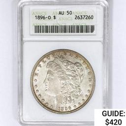 1896-O Morgan Silver Dollar ANACS AU50