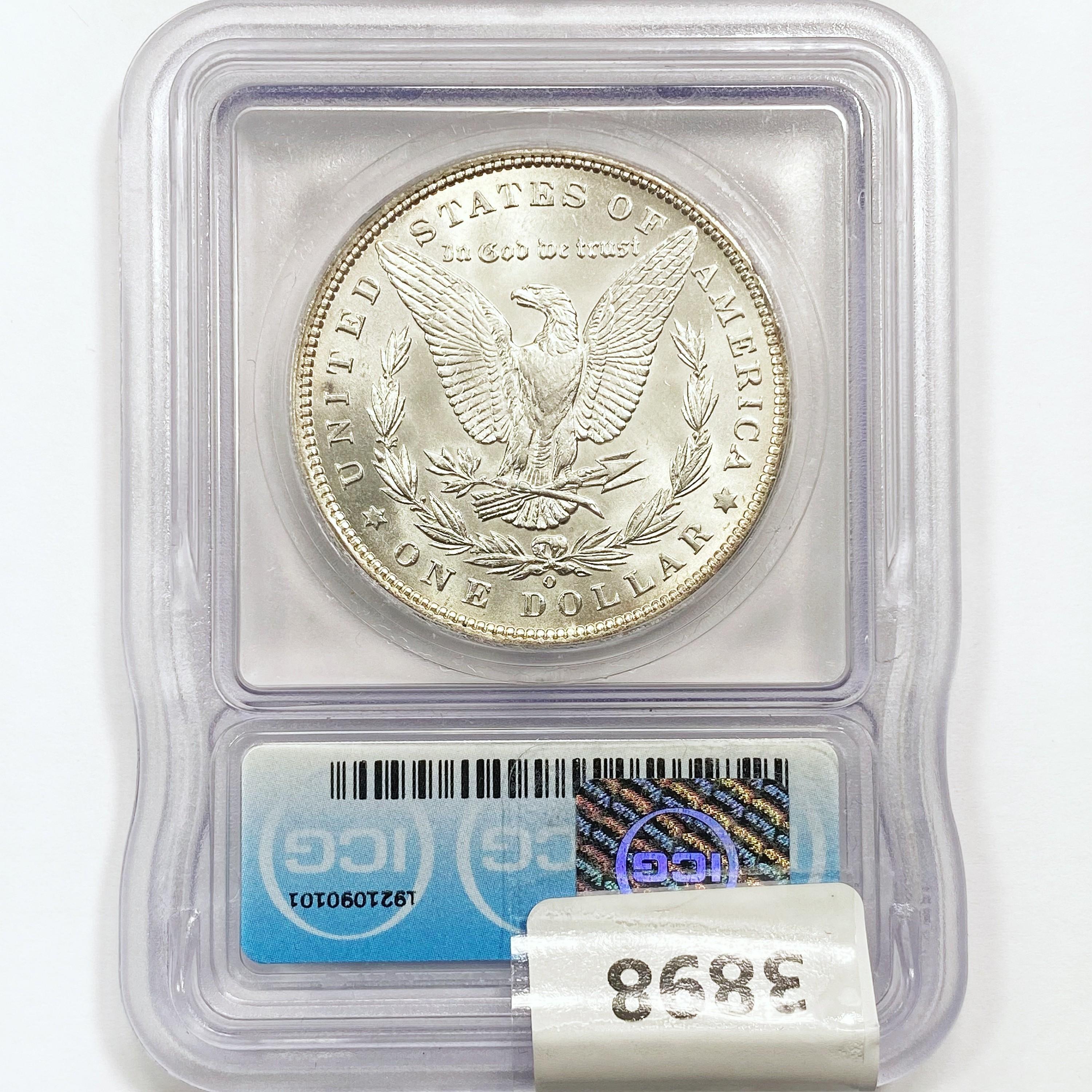 1890-O Morgan Silver Dollar ICG MS62