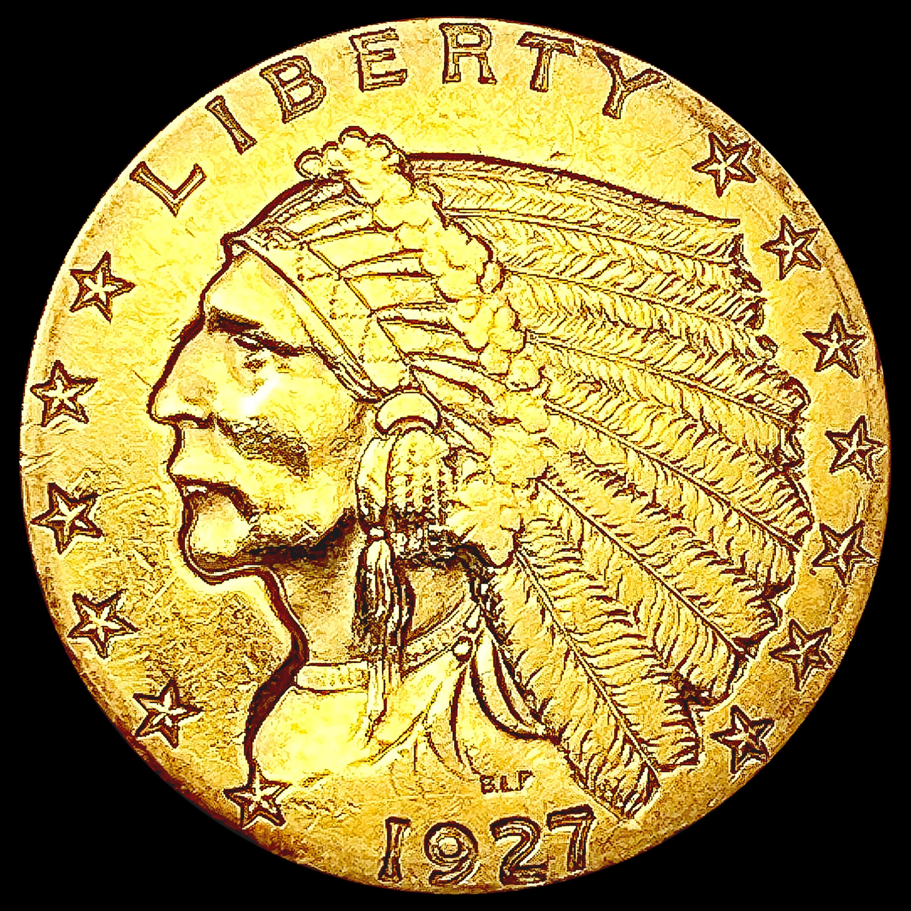 1927 $2.50 Gold Quarter Eagle CHOICE AU