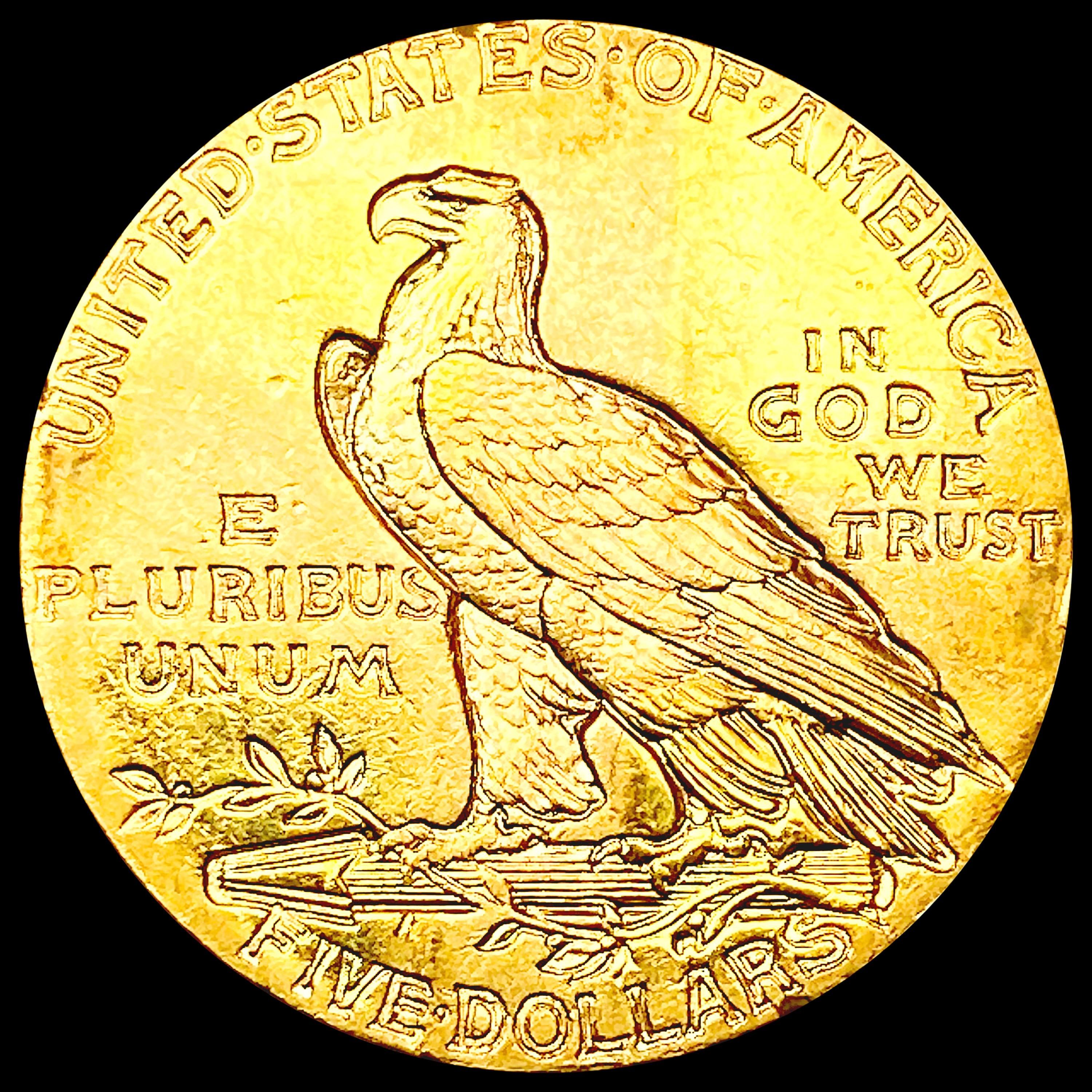 1914 $5 Gold Half Eagle CHOICE AU