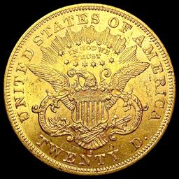 1876-S $20 Gold Double Eagle CLOSELY UNCIRCULATED