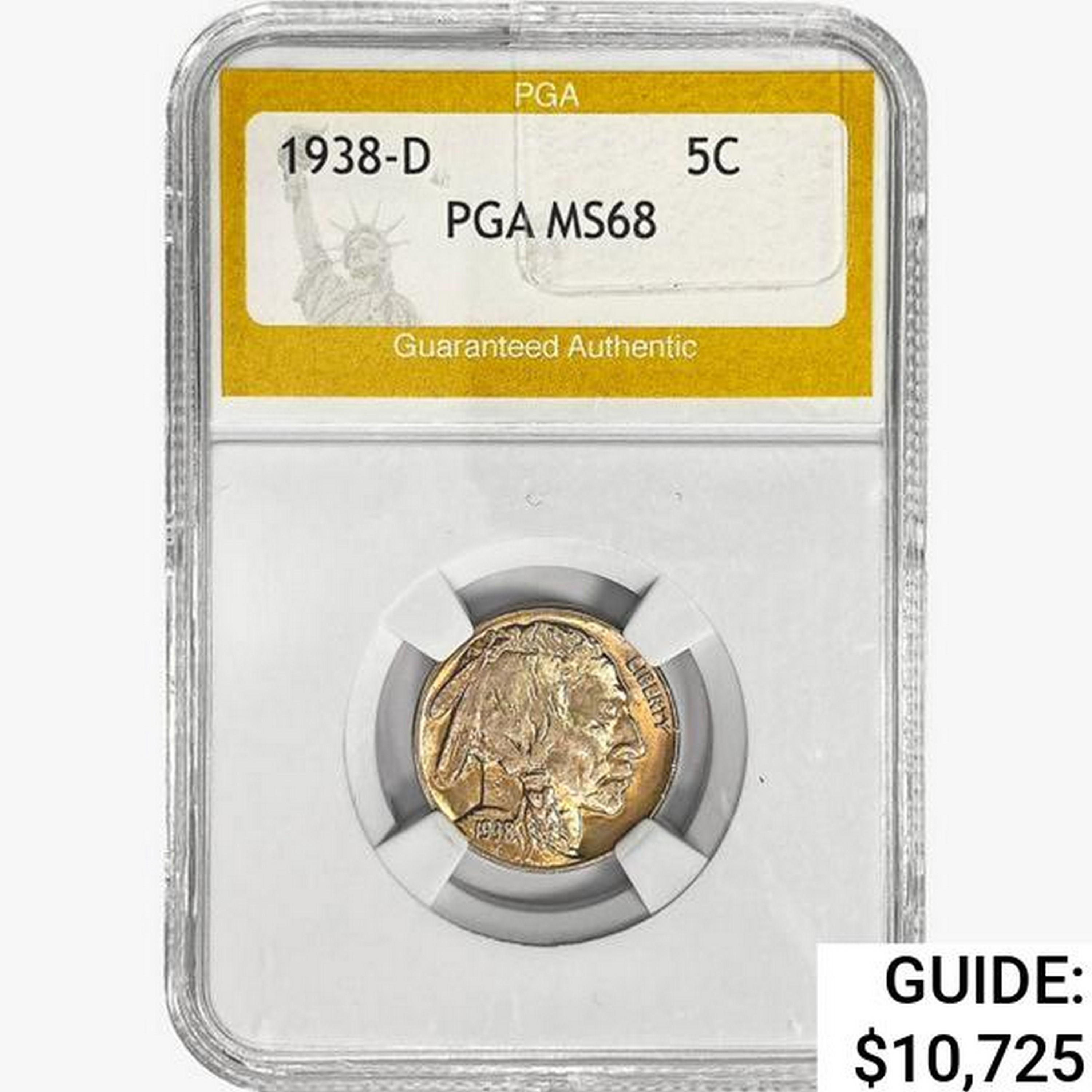 1938-D Buffalo Nickel PGA MS68