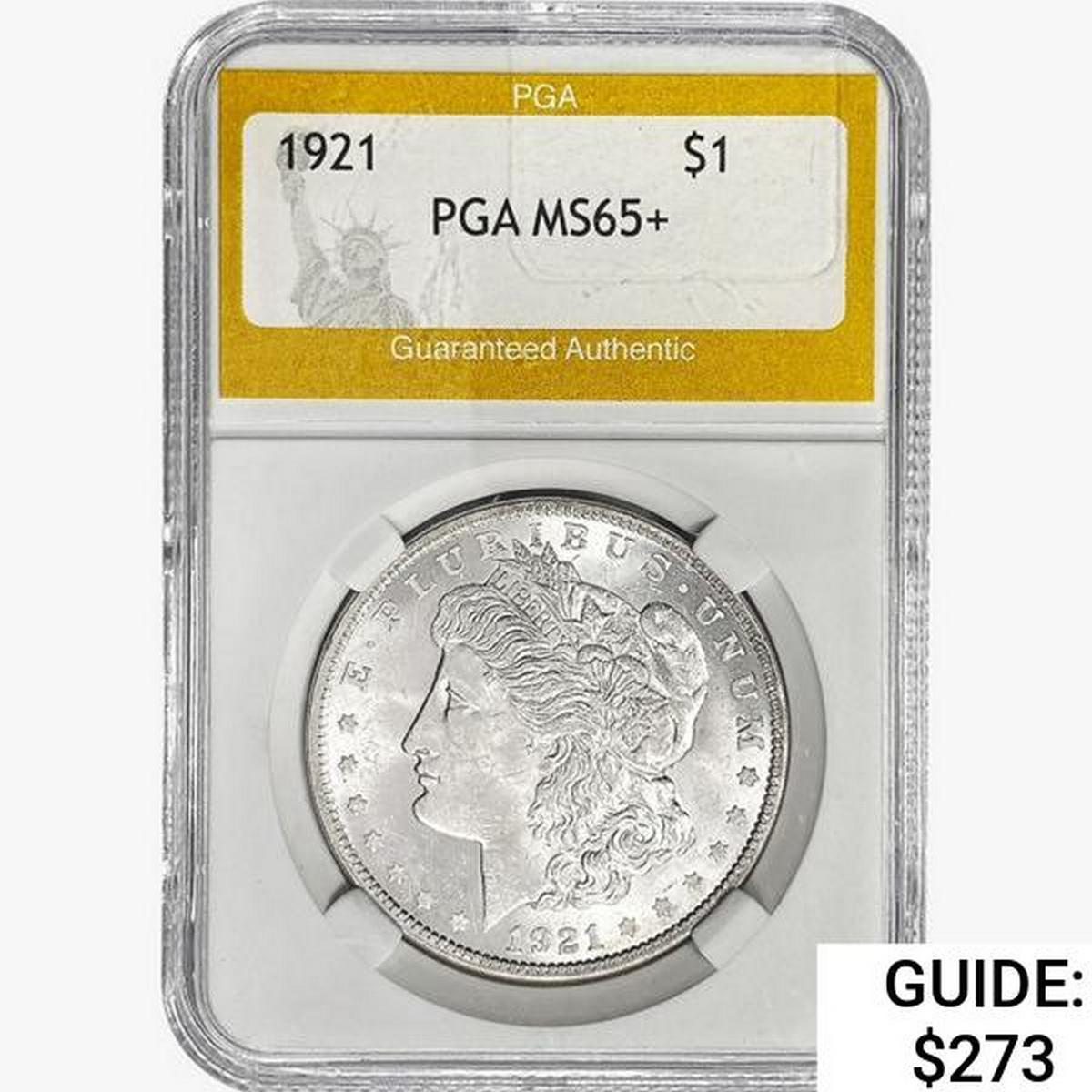 1921 Morgan Silver Dollar PGA MS65+