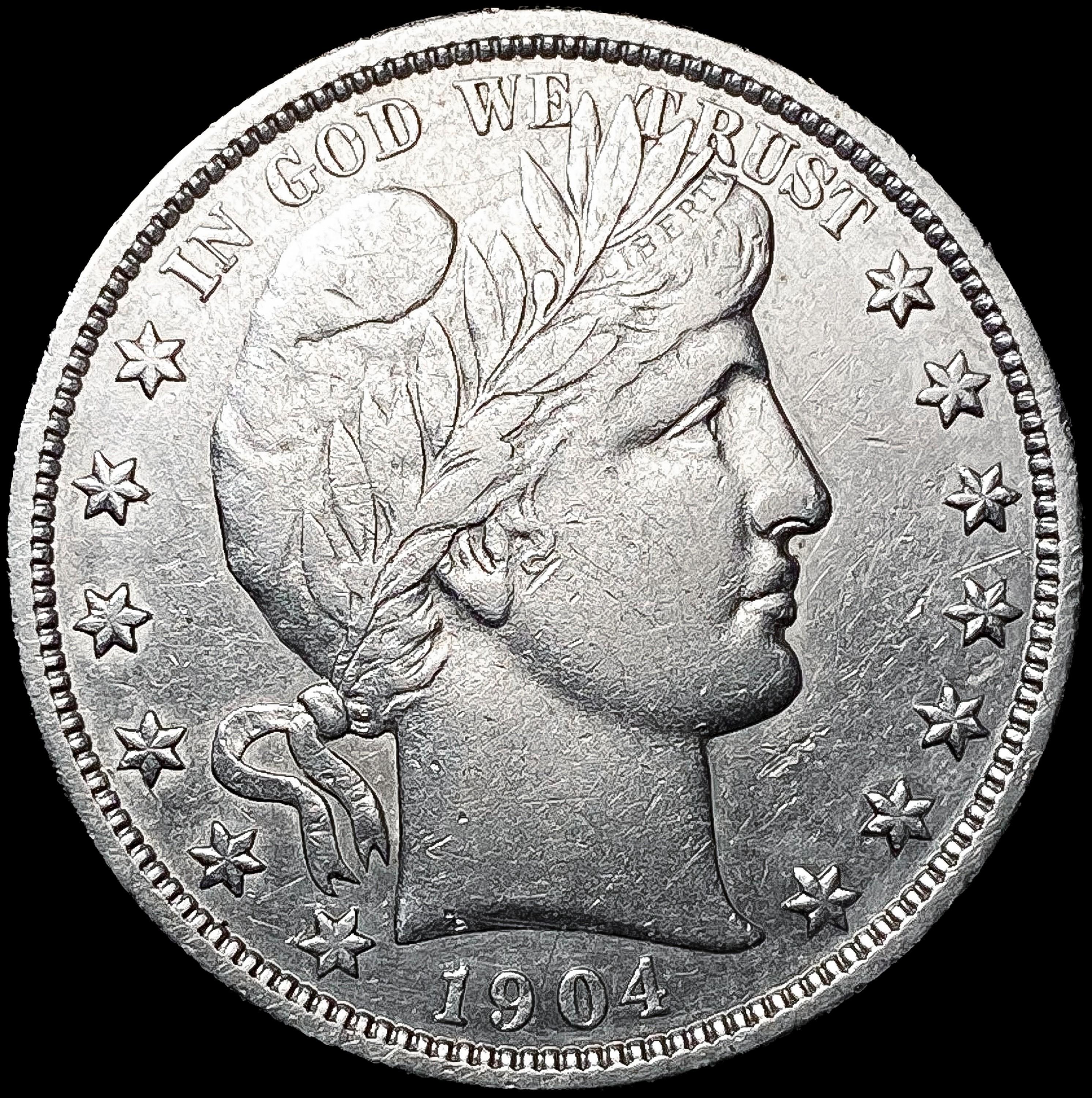 1904-O Barber Half Dollar CLOSELY UNCIRCULATED