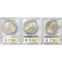 [3] 1922-D Silver Peace Dollar PCGS MS61