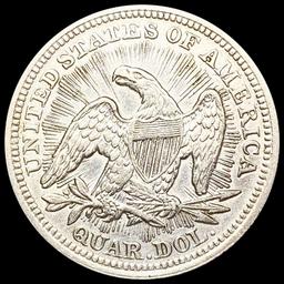 1853 Arws & Rays Seated Liberty Quarter CLOSELY UN