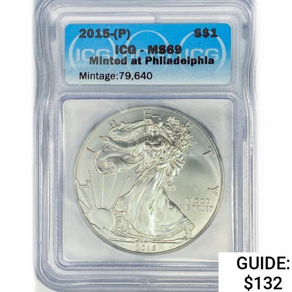 2015-[P] Silver Eagle ICG MS69