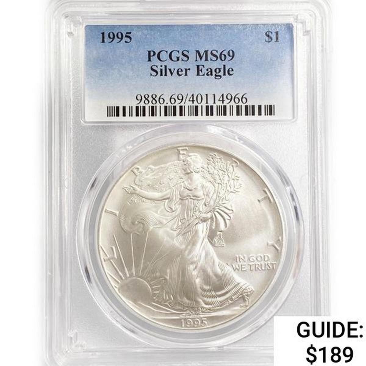 1995 Silver Eagle PCGS MS69