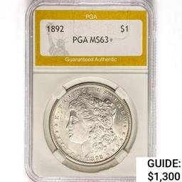 1892 Morgan Silver Dollar PGA MS63+