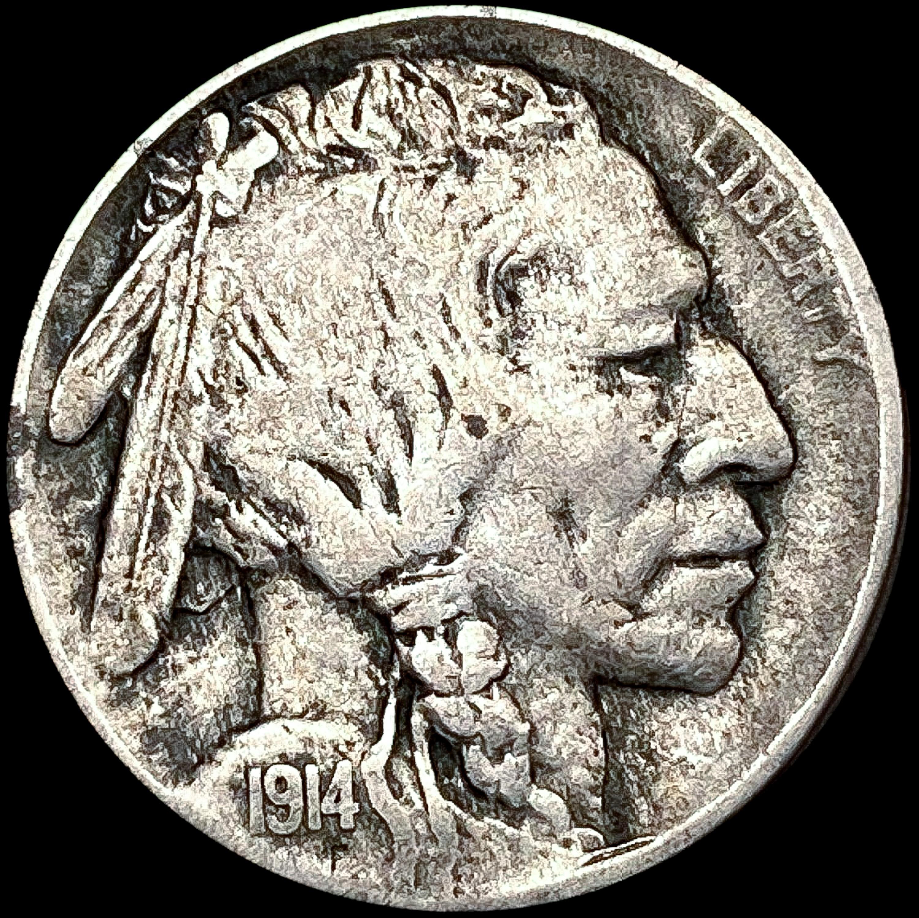 1914-D Buffalo Nickel LIGHTLY CIRCULATED