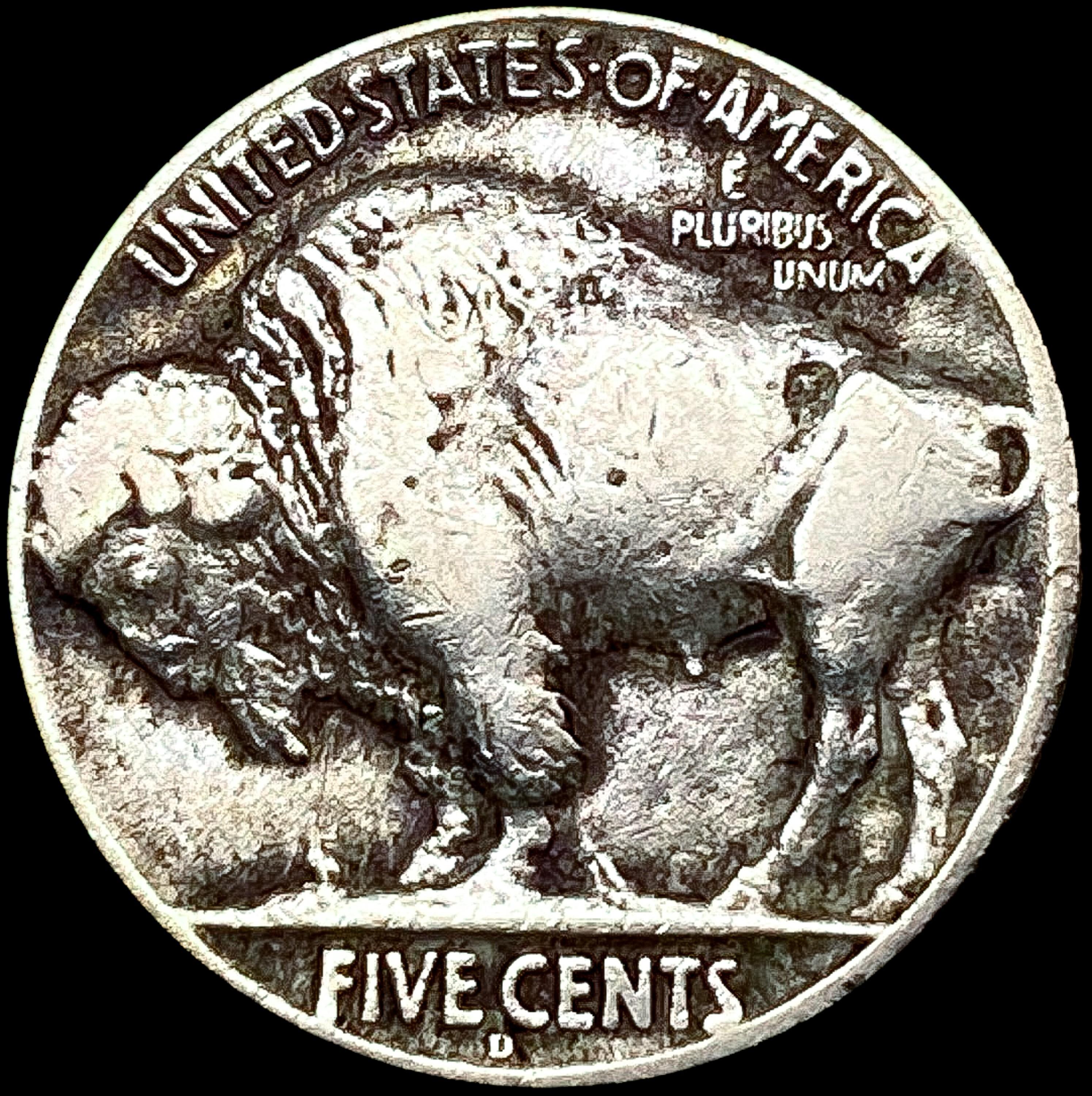 1919-D Buffalo Nickel LIGHTLY CIRCULATED