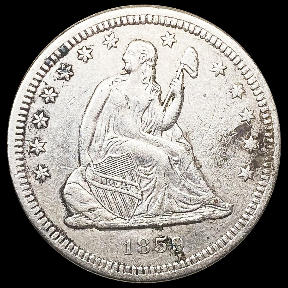 1859 Seated Liberty Quarter CLOSELY UNCIRCULATED