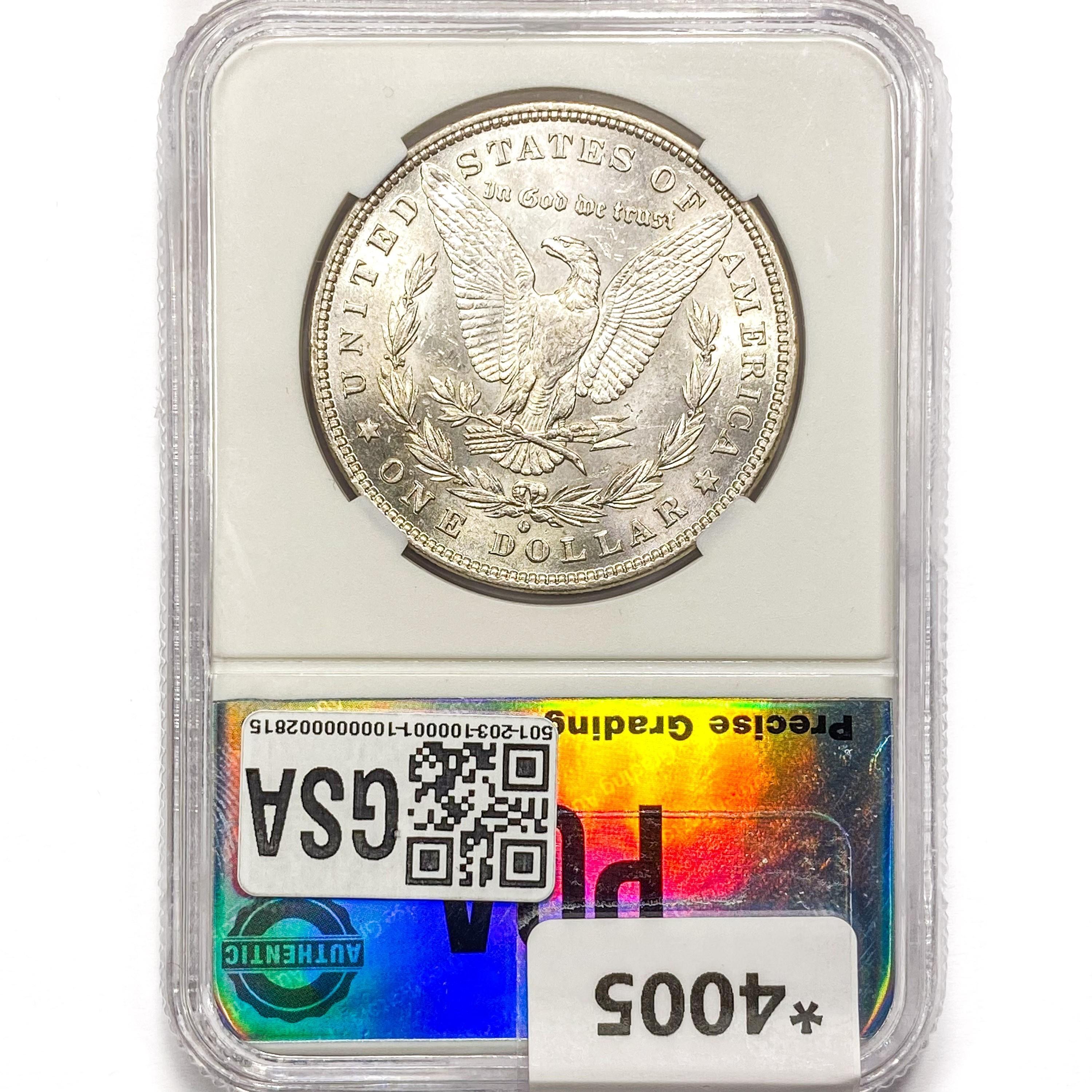 1880-O Morgan Silver Dollar PGA MS62+