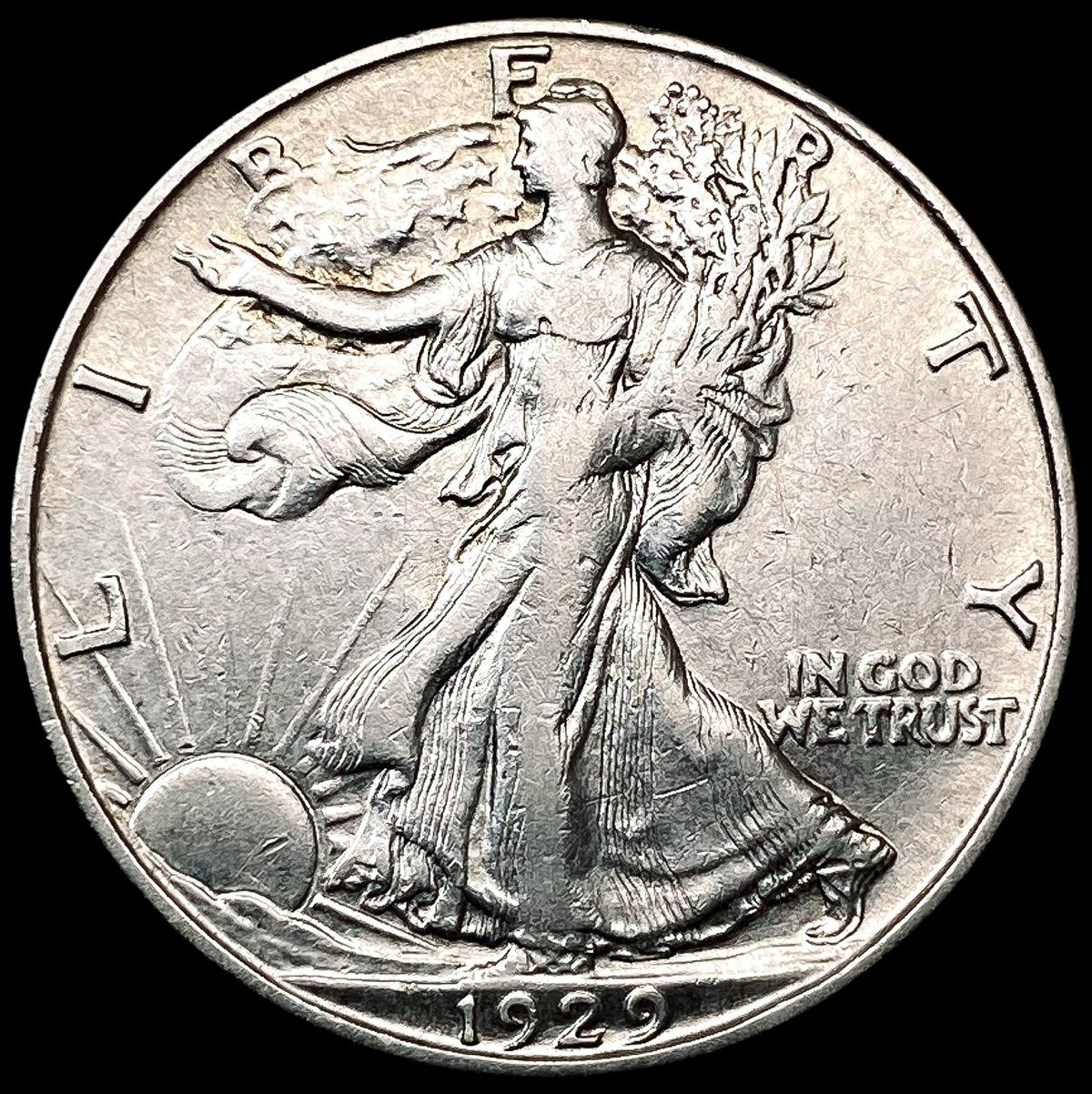 1929-S Walking Liberty Half Dollar CLOSELY UNCIRCU