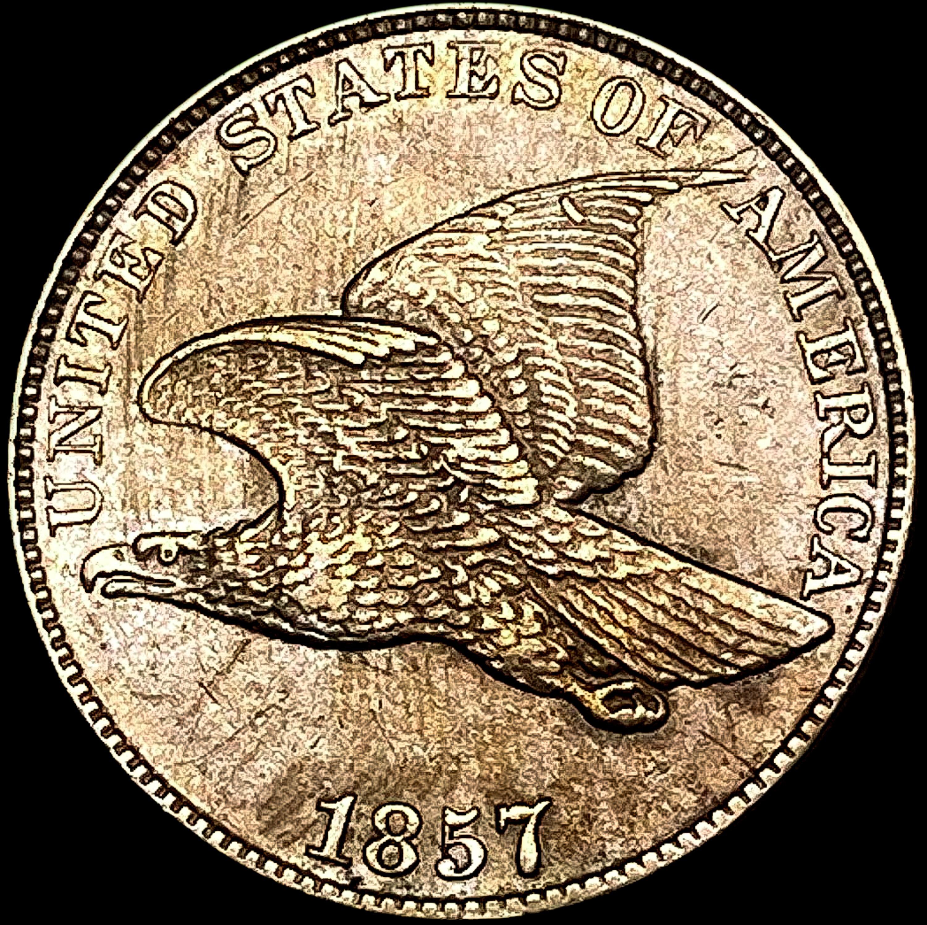 1857 Flying Eagle Cent CLOSELY UNCIRCULATED