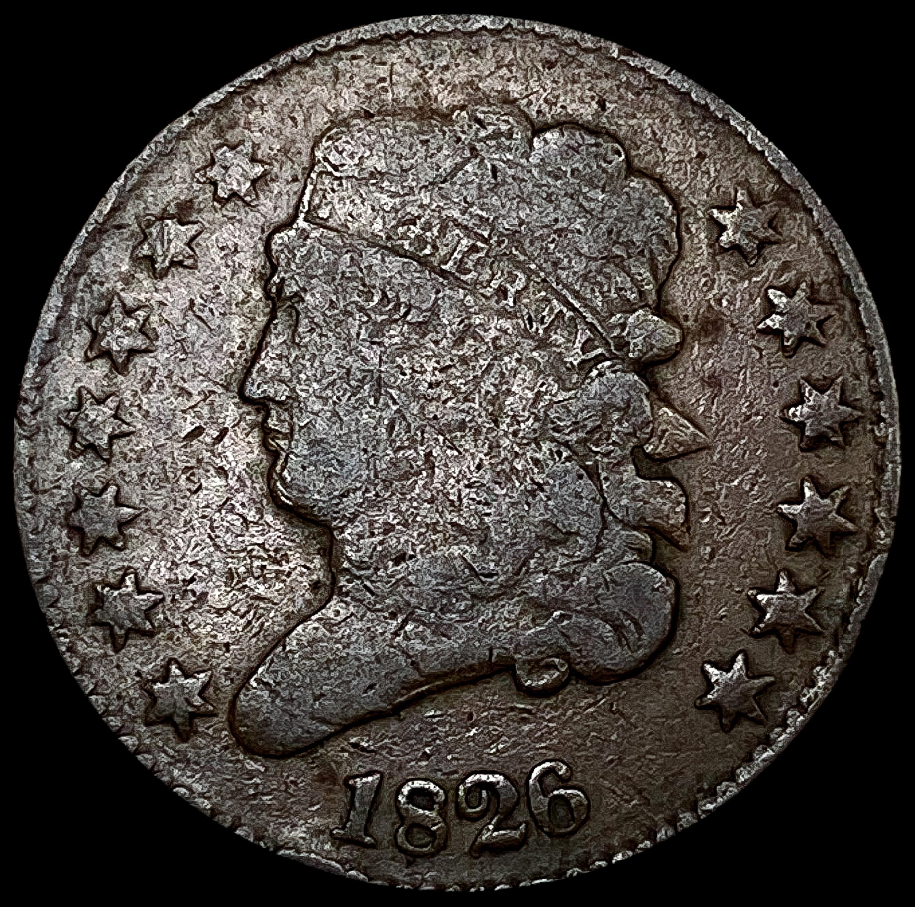 1826 Classic Head Half Cent NICELY CIRCULATED