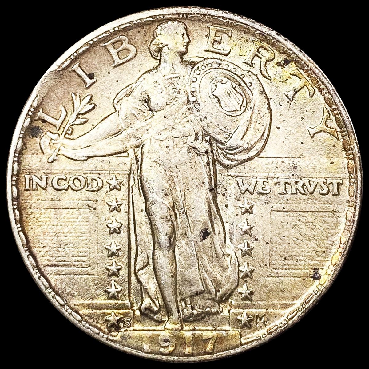 1917-S T2 Standing Liberty Quarter CHOICE AU