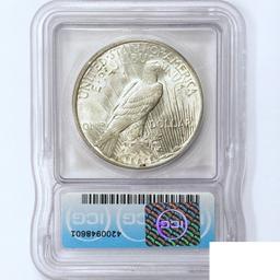 1927-D Silver Peace Dollar ICG MS62