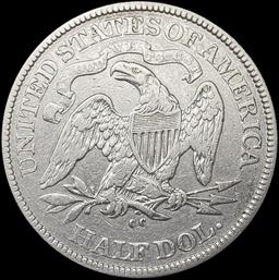1875-CC Seated Liberty Half Dollar CLOSELY UNCIRCU