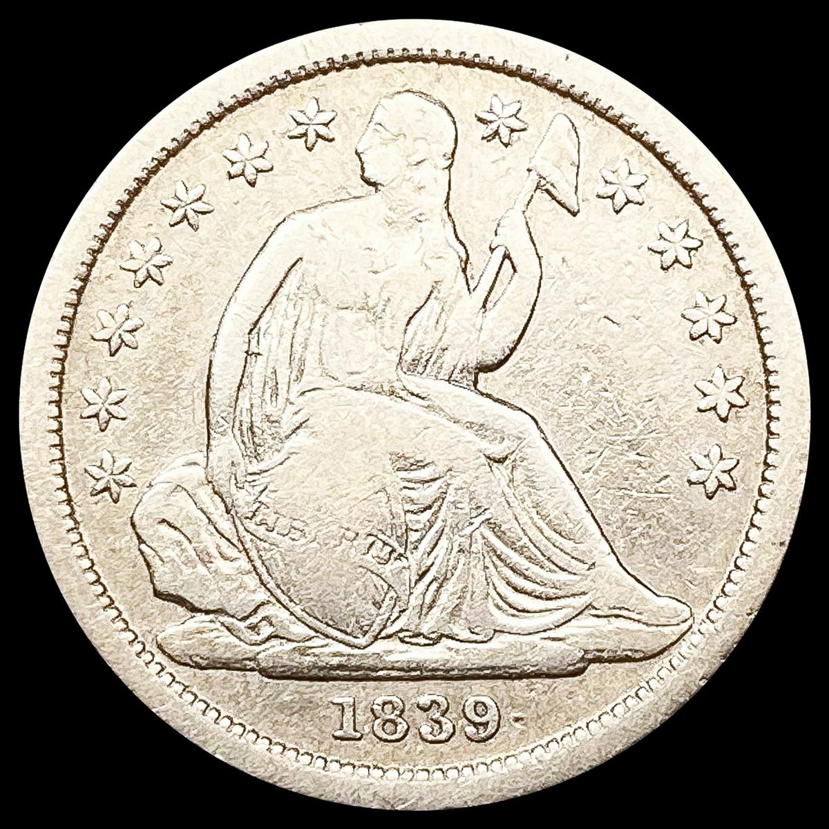1839 Seated Liberty Dime LIGHTLY CIRCULATED
