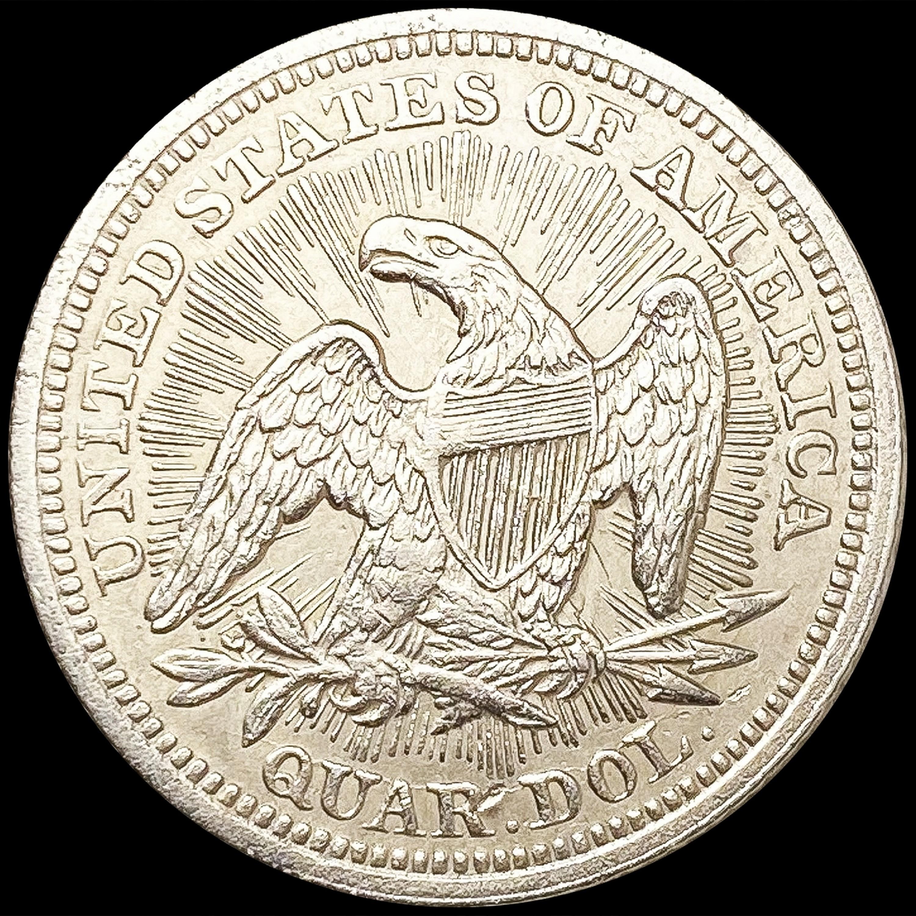 1853 Arws & Rays Seated Liberty Quarter CLOSELY UN