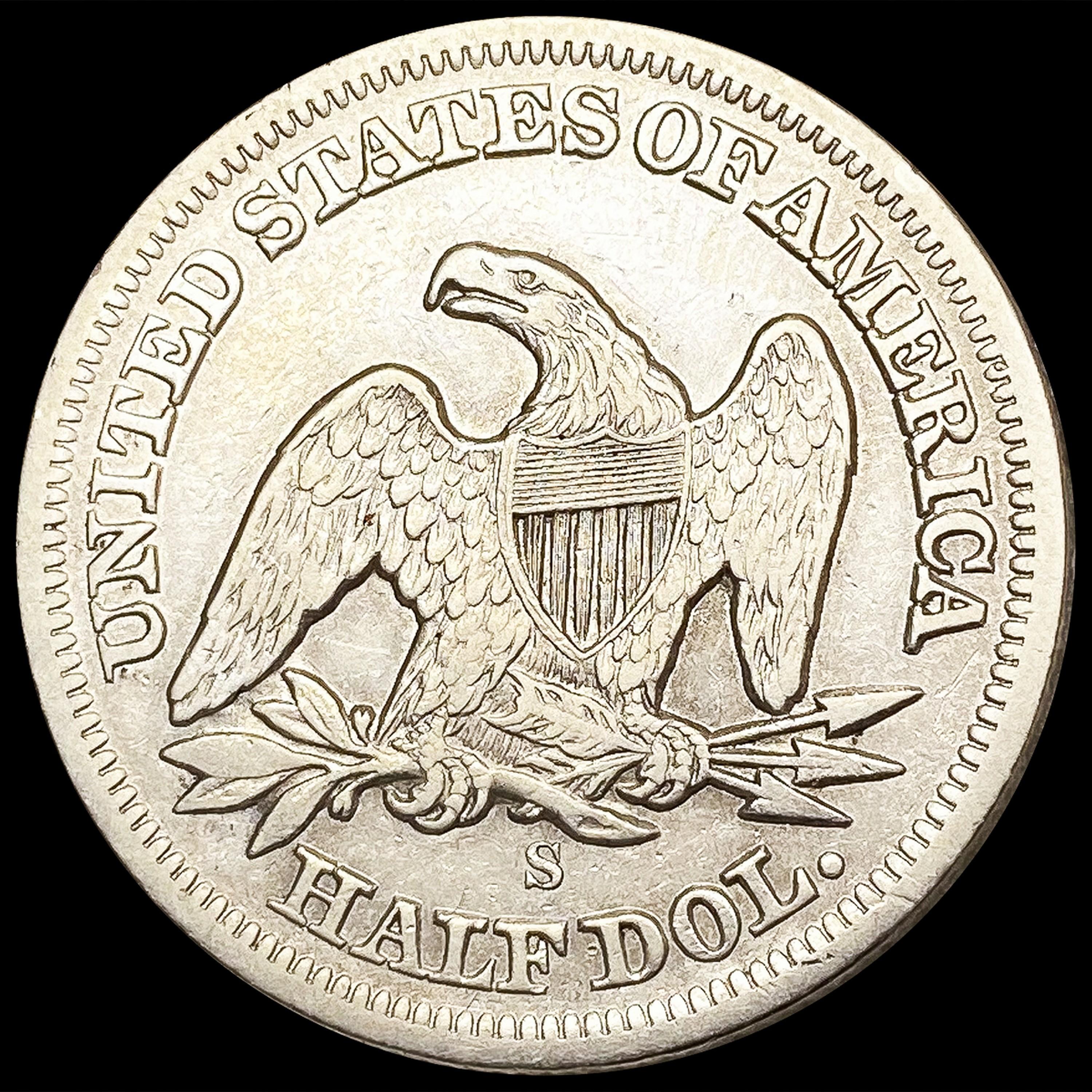 1858-S Seated Liberty Half Dollar CLOSELY UNCIRCUL