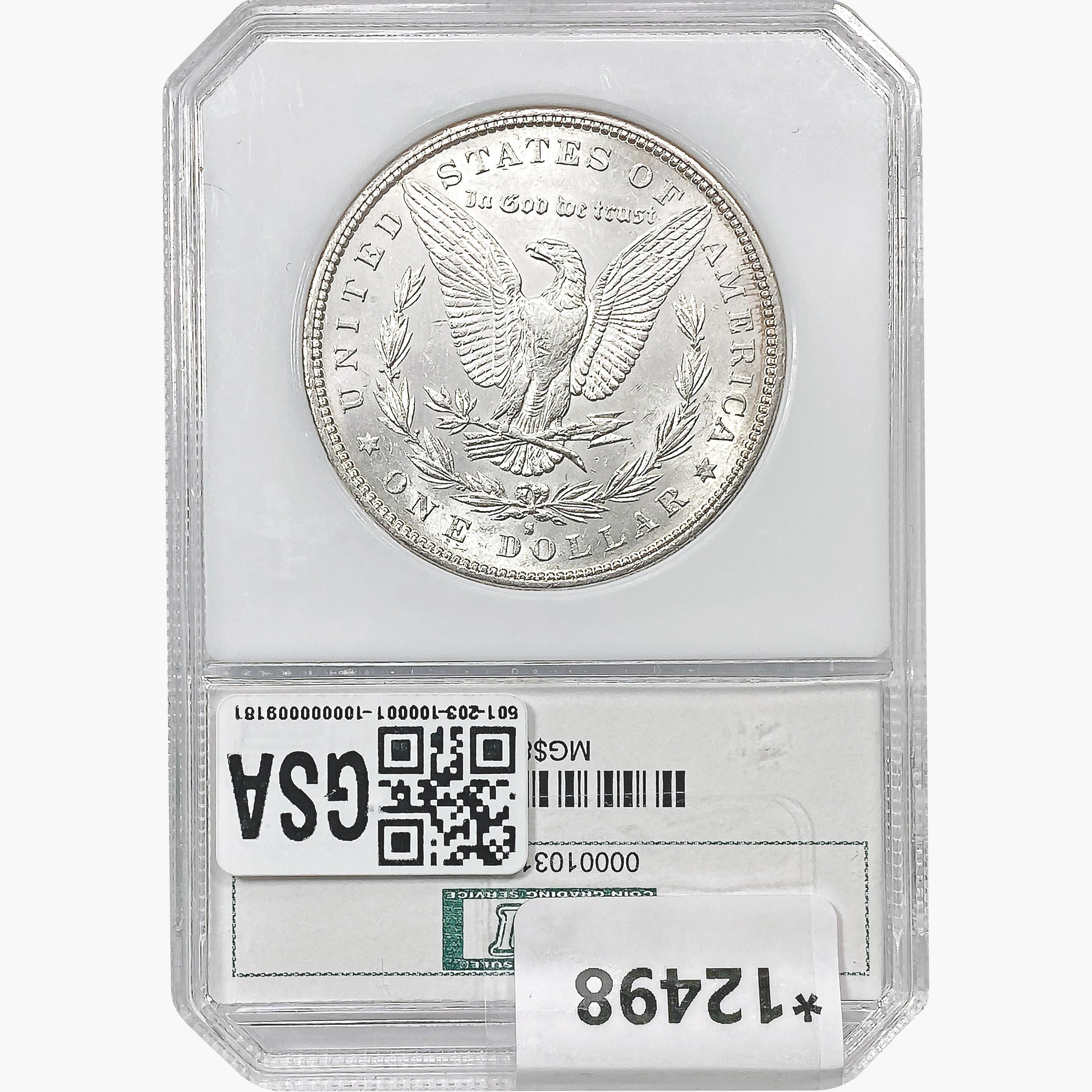 1887-S Morgan Silver Dollar PCI MS60