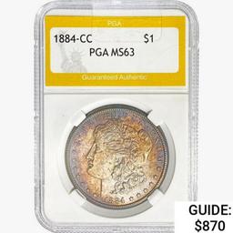 1884-CC Morgan Silver Dollar PGA MS63