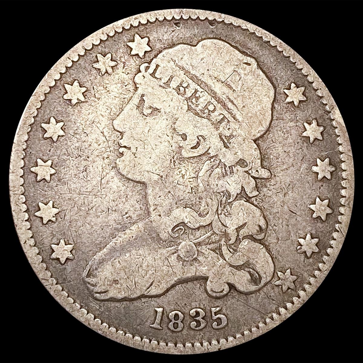 1835 Capped Bust Quarter NICELY CIRCULATED