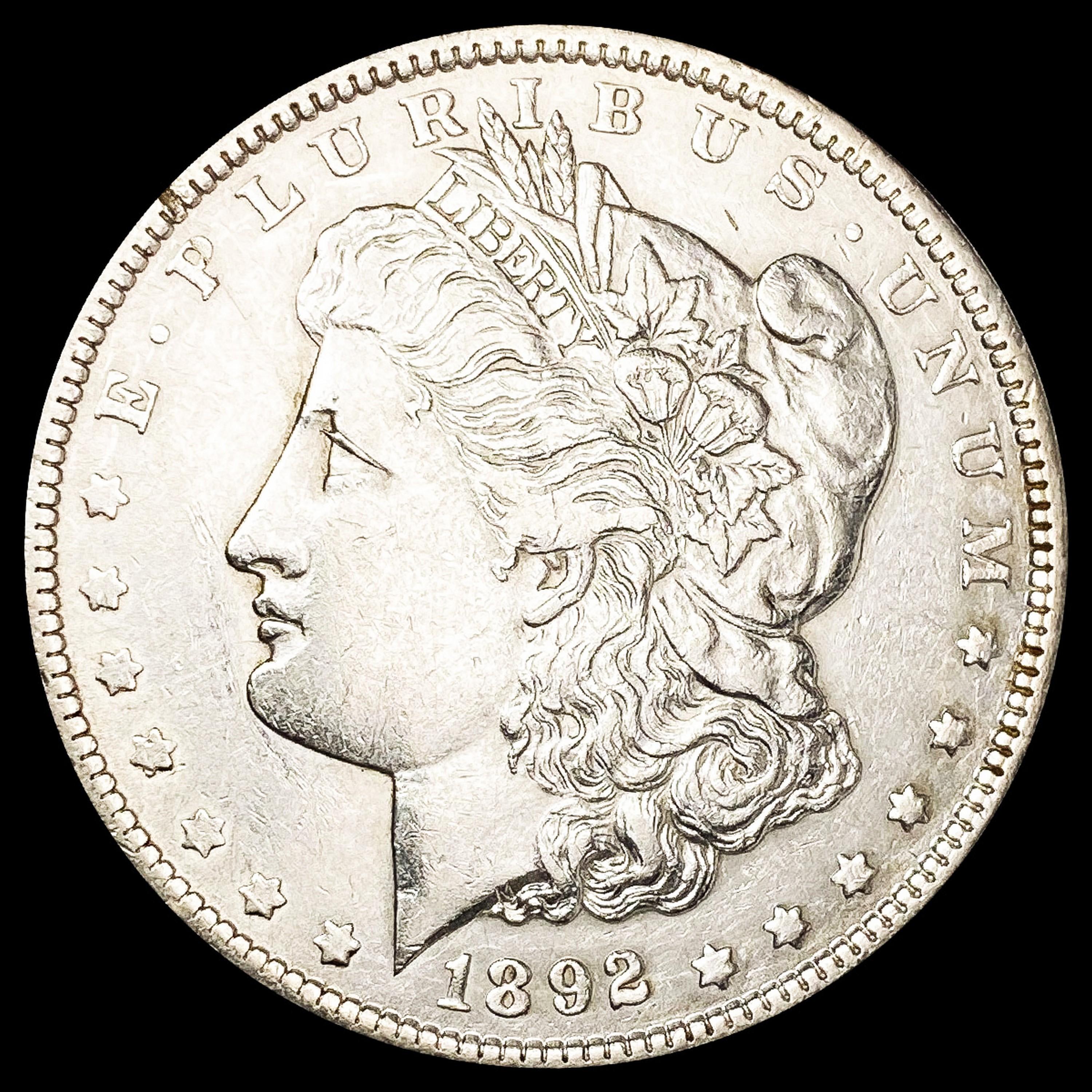 1892 Morgan Silver Dollar NEARLY UNCIRCULATED