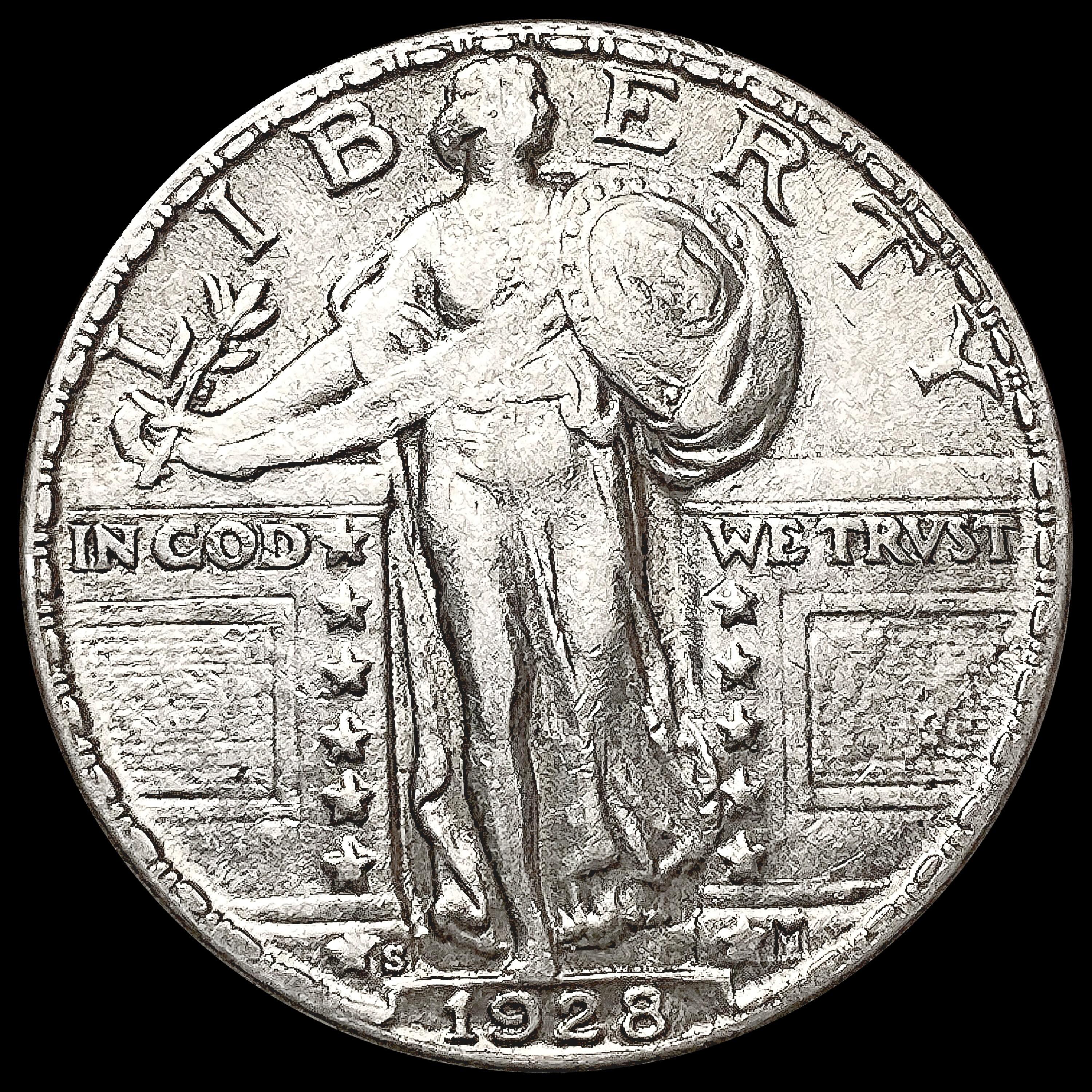 1928-S Standing Liberty Quarter CLOSELY UNCIRCULAT