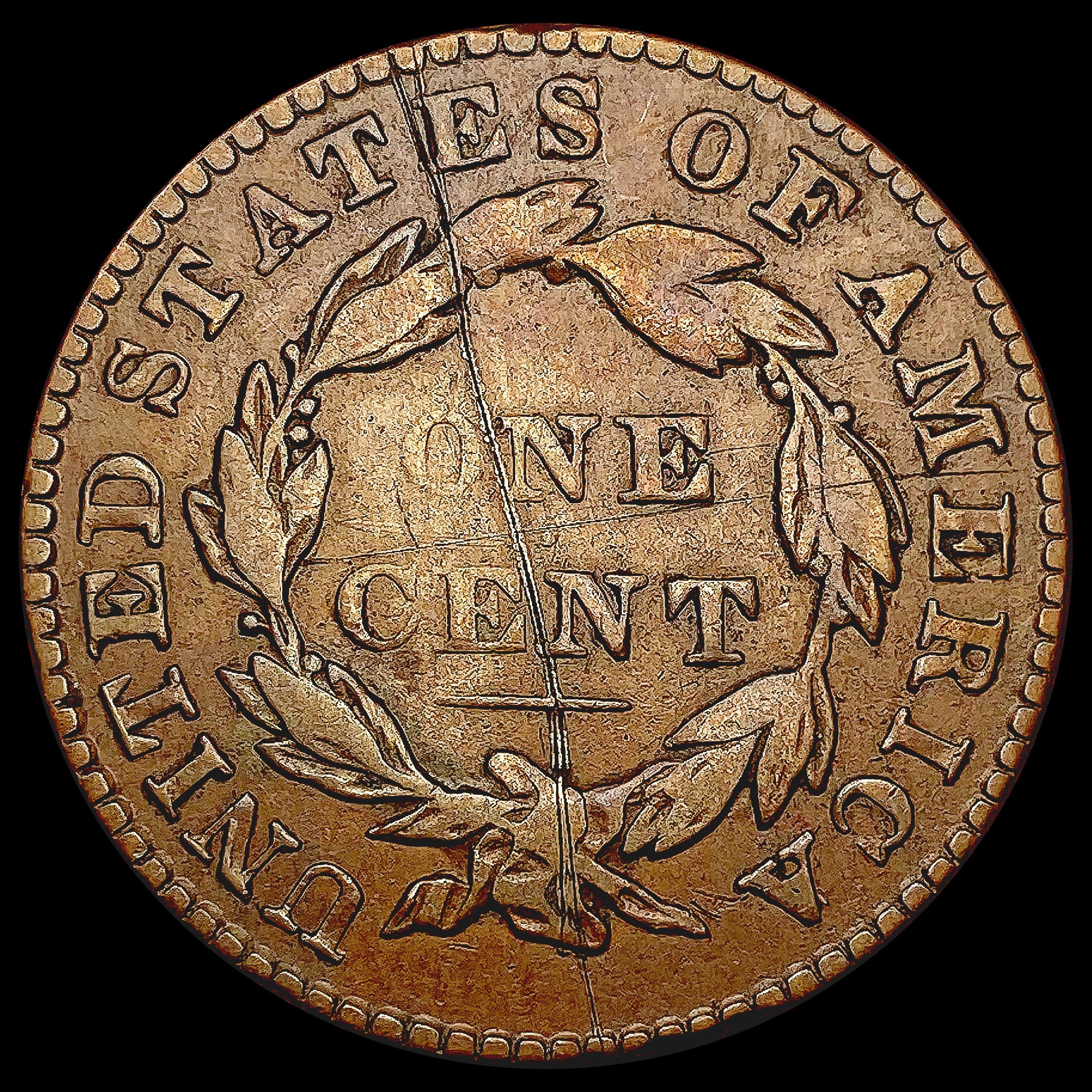 1829 Med Ltrs Coronet Head Large Cent NICELY CIRCU