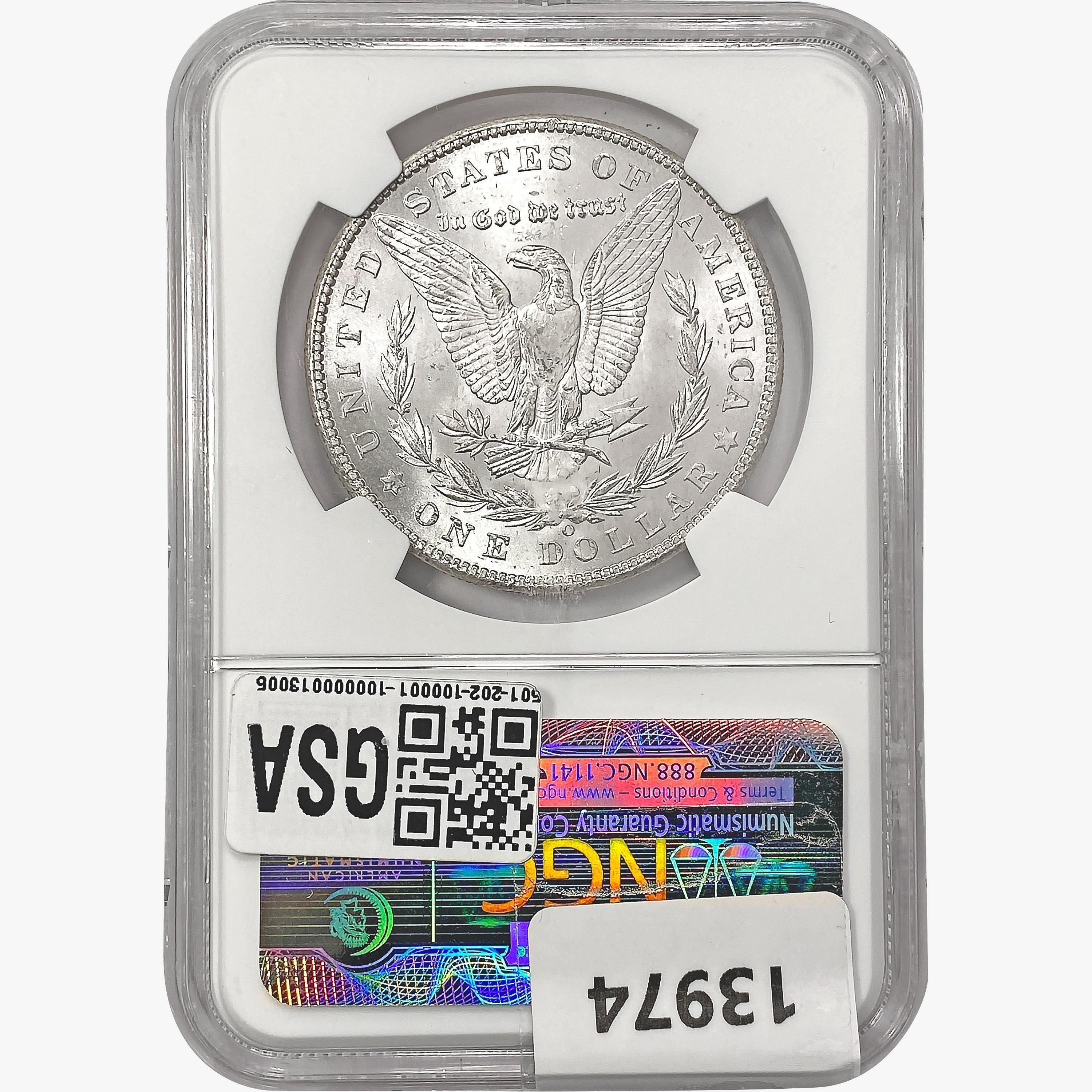 1902-O Morgan Silver Dollar NGC MS63